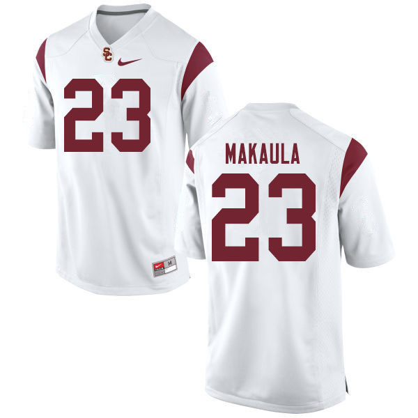 Men #23 Kaulana Makaula USC Trojans College Football Jerseys Sale-White